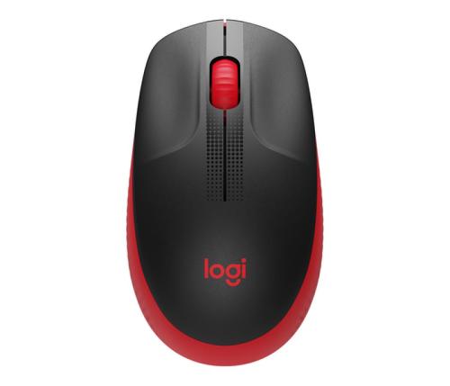 LOGITECH MOUSE WIRELESS M190 FULL-SIZE, OTTICO, USB, ROSSO