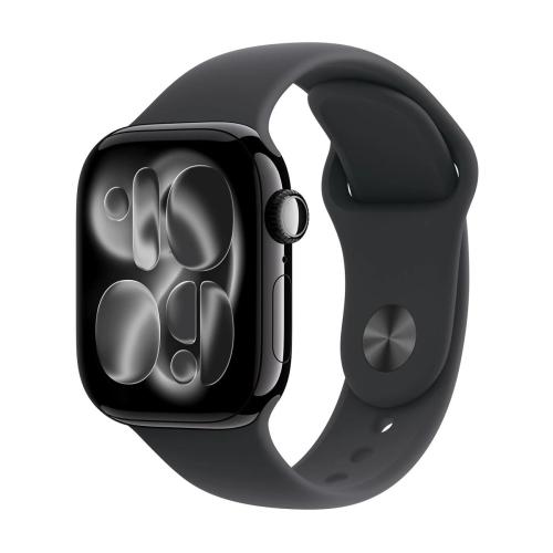 APPLE WATCH SERIES 11GPS CELLULAR 42MMJET BLACK ALUMINIUM CASE WITH BLACK SPORT BAND - S/M