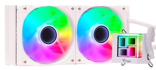 ITEK DISSIPATORE A LIQUIDO HYDRO CUBE 240W - 240MM SKT UNIVERSALE PWM FAN ARGB WHITE EDITION