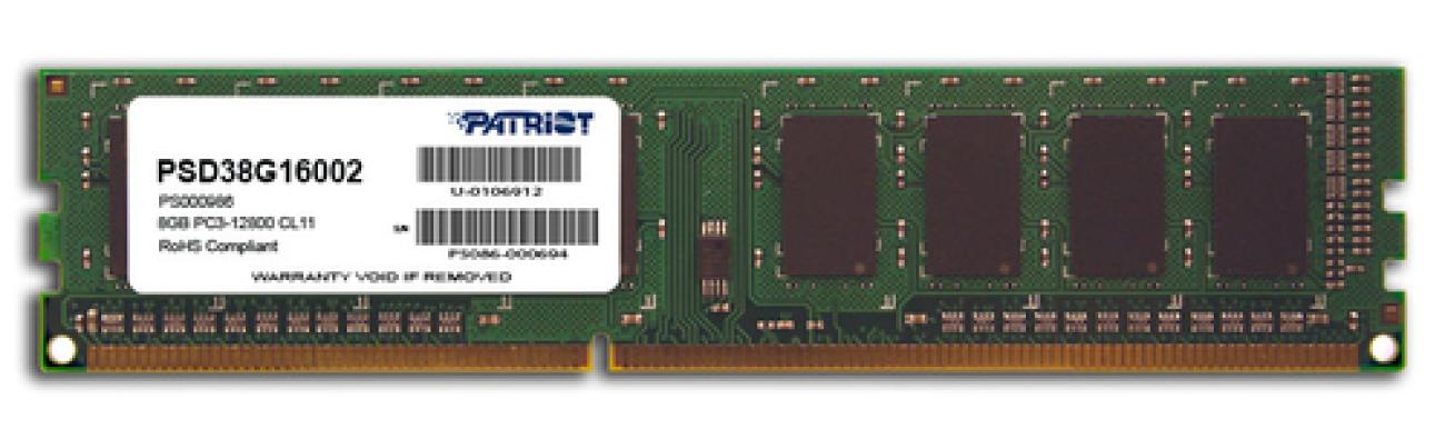 PATRIOT RAM DIMM 8GB DDR3 1600MHZ CL11