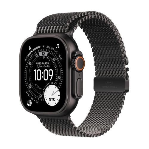APPLE WATCH ULTRA 3GPS CELLULAR49MMBLACK TITANIUM CASE WITH BLACK TITANIUM MILANESE LOOP - LARG