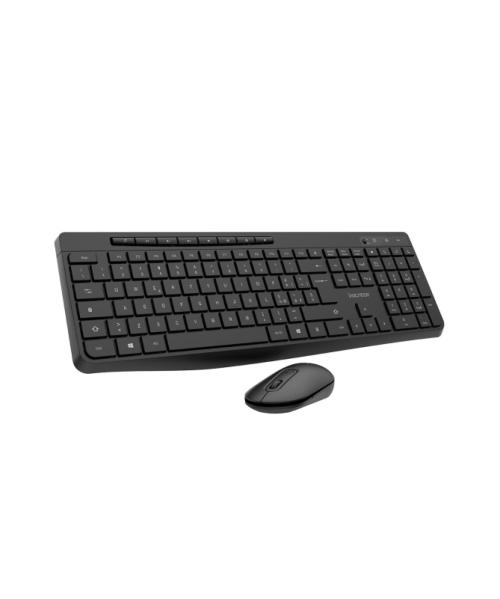 VULTECH TASTIERA E MOUSE BUNDLE, WIRELESS LOW PROFILE, TASTI FUNZIONALI, 1600DPI REGOLABILI 2,4GHZ
